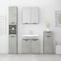 Set Mobili da Bagno 4 pz Grigio Cemento in Legno Multistrato Set Mobili da Bagno 4 pz Grigio Cemento in Legno Multistrato