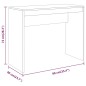 Scrivania Rovere Fumo 90x40x72 cm in Legno Multistrato Scrivania Rovere Fumo 90x40x72 cm in Legno Multistrato