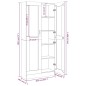 Mobile Vetrina Rovere Marrone 82,5x30,5x185,5 Legno Multistrato Mobile Vetrina Rovere Marrone 82,5x30,5x185,5 Legno Multistrato