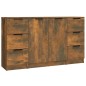 Credenze 3 pz Rovere Fumo in Legno Multistrato Credenze 3 pz Rovere Fumo in Legno Multistrato