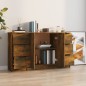Credenze 3 pz Rovere Fumo in Legno Multistrato Credenze 3 pz Rovere Fumo in Legno Multistrato