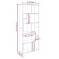 Libreria Rovere Fumo 67x24x161 cm in Legno Multistrato