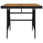 Set da Pranzo per Giardino 3 pz in Polyrattan Nero Set da Pranzo per Giardino 3 pz in Polyrattan Nero