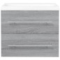 Mobile Bagno e Lavabo Integrato Grigio Sonoma Legno Multistrato Mobile Bagno e Lavabo Integrato Grigio Sonoma Legno Multistrato