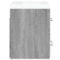 Mobile Bagno e Lavabo Integrato Grigio Sonoma Legno Multistrato Mobile Bagno e Lavabo Integrato Grigio Sonoma Legno Multistrato