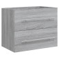 Mobile Bagno e Lavabo Integrato Grigio Sonoma Legno Multistrato Mobile Bagno e Lavabo Integrato Grigio Sonoma Legno Multistrato