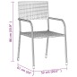 Set da Pranzo per Giardino 5 pz in Polyrattan Nero Set da Pranzo per Giardino 5 pz in Polyrattan Nero