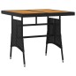 Set da Pranzo per Giardino 5 pz in Polyrattan Nero Set da Pranzo per Giardino 5 pz in Polyrattan Nero