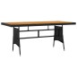 vidaXL Set da Pranzo per Esterni 9 pz in Polyrattan Nero vidaXL Set da Pranzo per Esterni 9 pz in Polyrattan Nero
