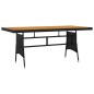 Set da Pranzo per Esterni 9 pz in Polyrattan Nero Set da Pranzo per Esterni 9 pz in Polyrattan Nero