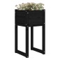 Fioriere 2 pz Nero 40x40x81 cm in Legno Massello di Pino Fioriere 2 pz Nero 40x40x81 cm in Legno Massello di Pino