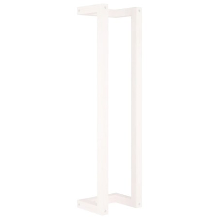 Portasciugamani Bianco 23x18x90 cm in Legno Massello di Pino