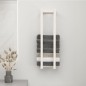 Portasciugamani Bianco 23x18x90 cm in Legno Massello di Pino Portasciugamani Bianco 23x18x90 cm in Legno Massello di Pino