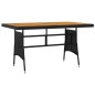Set da Pranzo per Esterni 5 pz in Polyrattan Nero Set da Pranzo per Esterni 5 pz in Polyrattan Nero