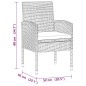 Set da Pranzo per Esterni 5 pz in Polyrattan Nero Set da Pranzo per Esterni 5 pz in Polyrattan Nero