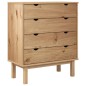 Cassettiera OTTA 76,5x39,5x90 cm in Legno Massello di Pino Cassettiera OTTA 76,5x39,5x90 cm in Legno Massello di Pino