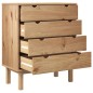 Cassettiera OTTA 76,5x39,5x90 cm in Legno Massello di Pino Cassettiera OTTA 76,5x39,5x90 cm in Legno Massello di Pino