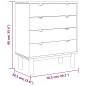 Cassettiera OTTA 76,5x39,5x90 cm in Legno Massello di Pino Cassettiera OTTA 76,5x39,5x90 cm in Legno Massello di Pino