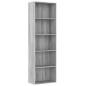Libreria 5 Ripiani Grigio Sonoma 60x30x189 cm Legno Multistrato Libreria 5 Ripiani Grigio Sonoma 60x30x189 cm Legno Multistrato