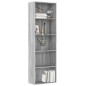 Libreria 5 Ripiani Grigio Sonoma 60x30x189 cm Legno Multistrato Libreria 5 Ripiani Grigio Sonoma 60x30x189 cm Legno Multistrato