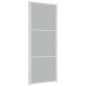 vidaXL Porta Interna 83x201,5 cm Bianco Opaco Vetro e Alluminio