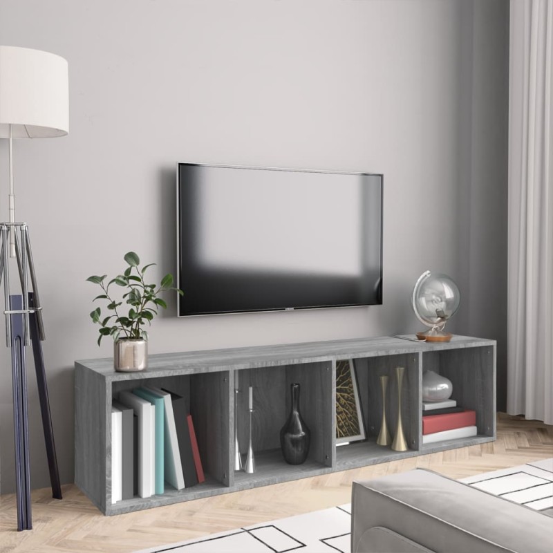 Libreria/Mobile TV Grigio Sonoma 143x30x36 cm Legno Multistrato Libreria/Mobile TV Grigio Sonoma 143x30x36 cm Legno Multistrato