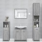 Armadietto Bagno Grigio Sonoma 30x30x183,5 cm Legno Multistrato Armadietto Bagno Grigio Sonoma 30x30x183,5 cm Legno Multistrato