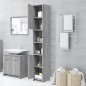 Armadietto Bagno Grigio Sonoma 30x30x183,5 cm Legno Multistrato Armadietto Bagno Grigio Sonoma 30x30x183,5 cm Legno Multistrato