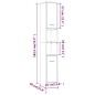 Armadietto Bagno Grigio Sonoma 30x30x183,5 cm Legno Multistrato Armadietto Bagno Grigio Sonoma 30x30x183,5 cm Legno Multistrato