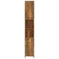 Armadietto Bagno Rovere Fumo 30x30x183,5cm Legno Ingegnerizzato