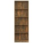 vidaXL Libreria a 5 Ripiani Rovere Fumo 60x24x175 cm Legno Multistrato