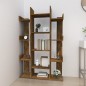 Libreria Rovere Fumo 86x25,5x140 cm in Legno Multistrato Libreria Rovere Fumo 86x25,5x140 cm in Legno Multistrato