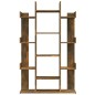 Libreria Rovere Fumo 86x25,5x140 cm in Legno Multistrato Libreria Rovere Fumo 86x25,5x140 cm in Legno Multistrato