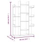 Libreria Rovere Fumo 86x25,5x140 cm in Legno Multistrato Libreria Rovere Fumo 86x25,5x140 cm in Legno Multistrato