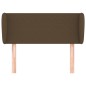 Testiera ad Orecchio Marrone Scuro 93x23x78/88 cm in Tessuto