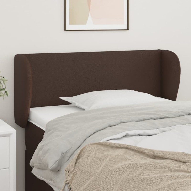 Testiera ad Orecchio Marrone 93x23x78/88 cm in Similpelle Testiera ad Orecchio Marrone 93x23x78/88 cm in Similpelle