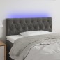 Testiera a LED Grigio Scuro 100x7x78/88 cm in Velluto Testiera a LED Grigio Scuro 100x7x78/88 cm in Velluto