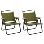 Sedie da Campeggio 2 pz Verdi 54x43x59 cm Tessuto Oxford Sedie da Campeggio 2 pz Verdi 54x43x59 cm Tessuto Oxford