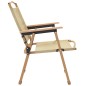 Sedie da Campeggio 2 pz Beige 54x55x78 cm Tessuto Oxford
