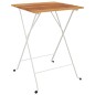 Set Bistrò Pieghevole 3pz in Legno Massello di Acacia e Acciaio