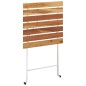 Set Bistrò Pieghevole 3pz in Legno Massello di Acacia e Acciaio