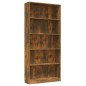 Libreria a 5 Ripiani Rovere Fumo 80x24x175 cm Legno Multistrato Libreria a 5 Ripiani Rovere Fumo 80x24x175 cm Legno Multistrato
