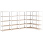 Scaffali 5 Ripiani 5 pz Argento in Acciaio e Legno Multistrato Scaffali 5 Ripiani 5 pz Argento in Acciaio e Legno Multistrato