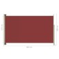 Tenda Laterale Retrattile per Patio 180x300 cm Rossa Tenda Laterale Retrattile per Patio 180x300 cm Rossa