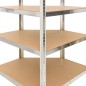Scaffali 5 Ripiani 2 pz Argento in Acciaio e Legno Multistrato Scaffali 5 Ripiani 2 pz Argento in Acciaio e Legno Multistrato
