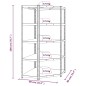Scaffali 5 Ripiani 2 pz Argento in Acciaio e Legno Multistrato Scaffali 5 Ripiani 2 pz Argento in Acciaio e Legno Multistrato