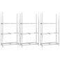 Portapneumatici a 3 Strati 3 pz Argento 110x40x200cm in Acciaio Portapneumatici a 3 Strati 3 pz Argento 110x40x200cm in Acciaio