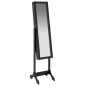 Specchio Autoportante Nero 34x37x146 cm Specchio Autoportante Nero 34x37x146 cm