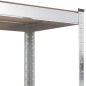 Scaffali 5 Ripiani 3 pz Argento in Acciaio e Legno Multistrato Scaffali 5 Ripiani 3 pz Argento in Acciaio e Legno Multistrato