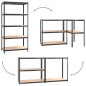 Scaffali 5 Ripiani 2 pz Antracite Acciaio e Legno Multistrato Scaffali 5 Ripiani 2 pz Antracite Acciaio e Legno Multistrato